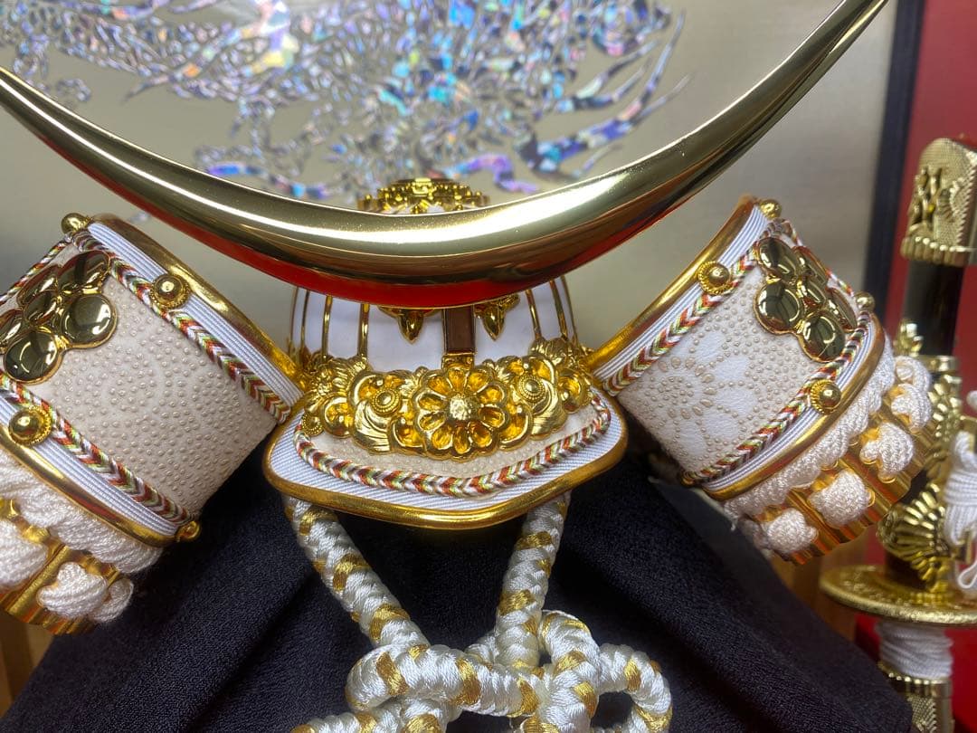 伊達政宗　東京久月　五月人形　家紋付き兜飾りガラスケース入