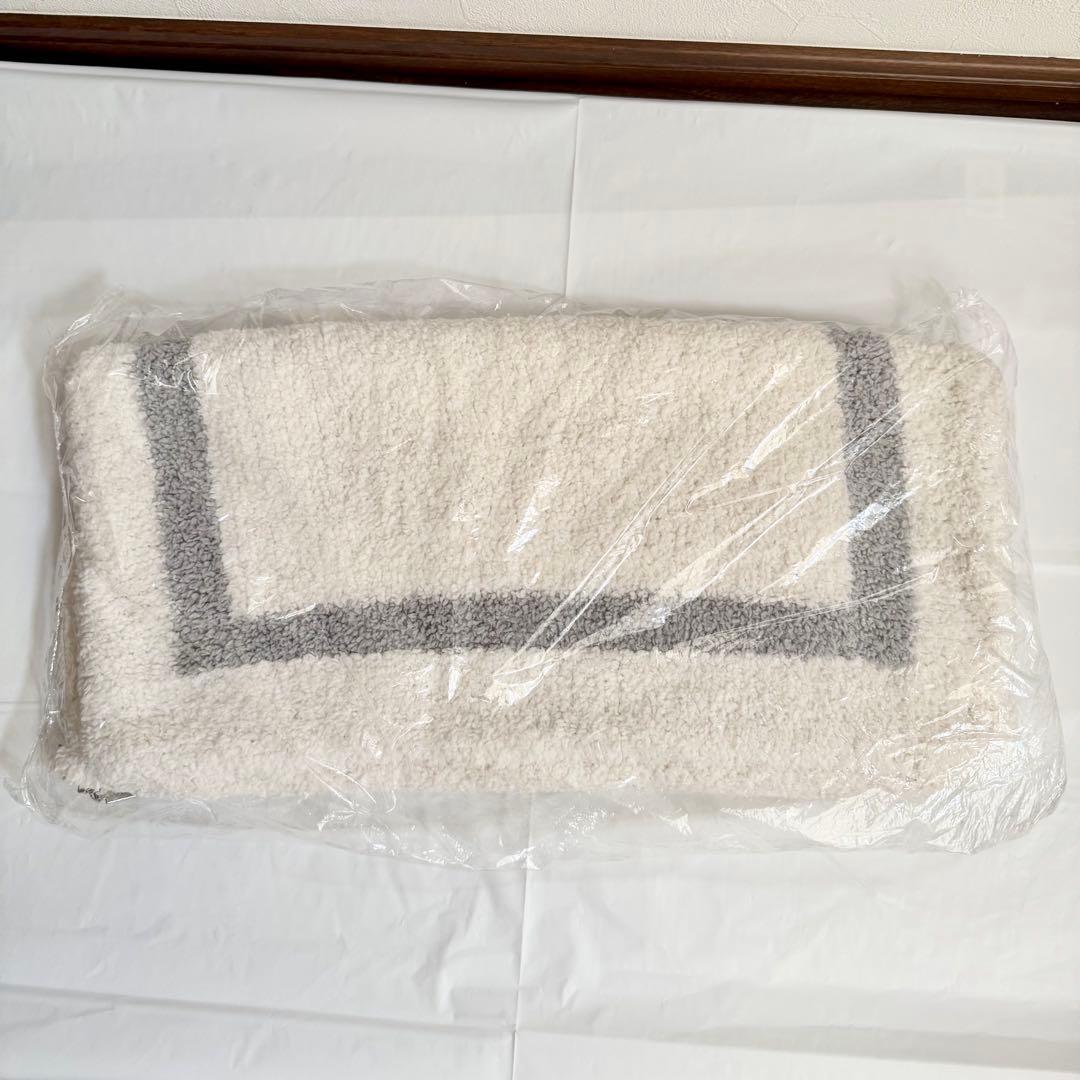 美品 kashwere フレームクッションカバー グレー/ホワイト2点セット