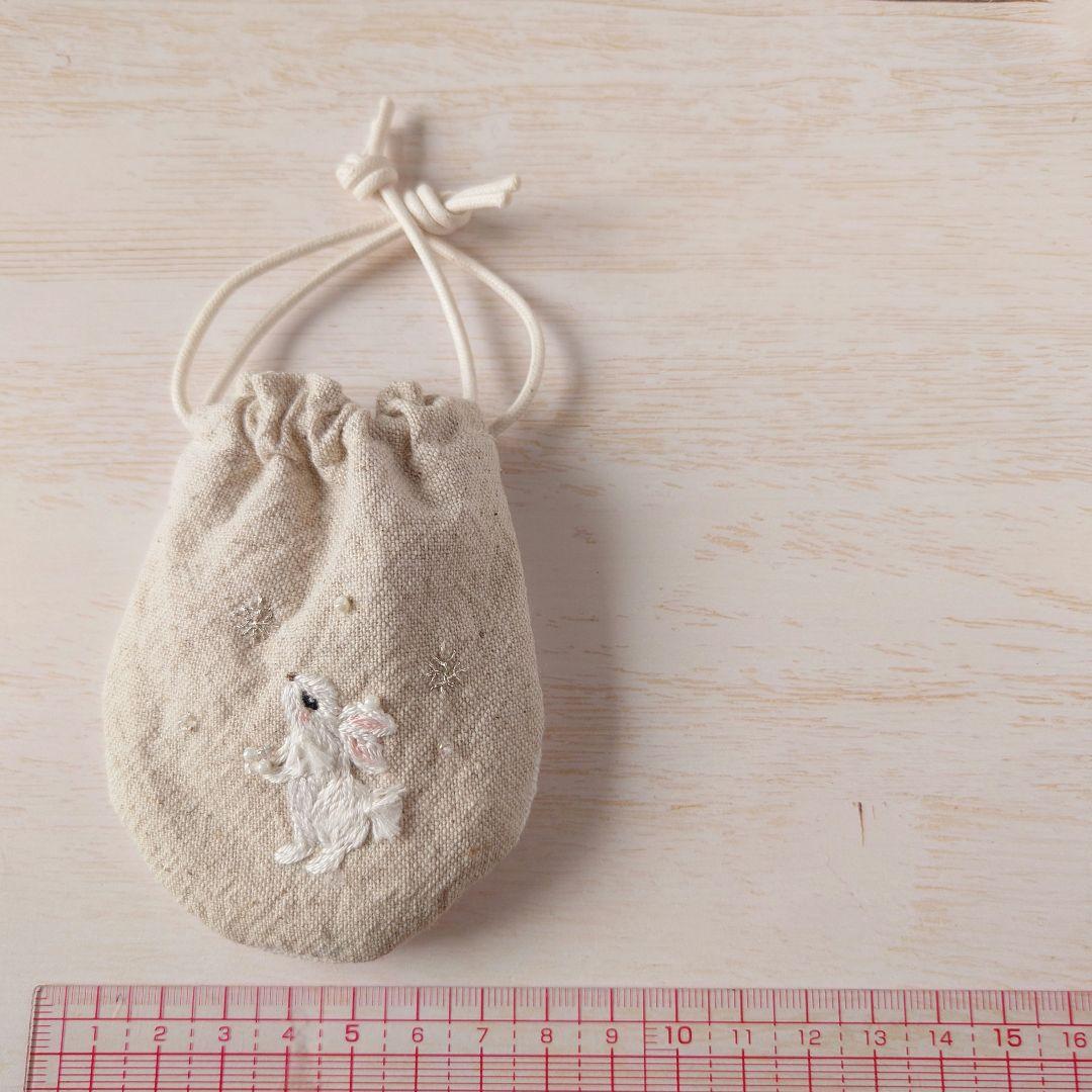 ちっちゃな巾着サシェ/詰替えタイプ/うさこと雪