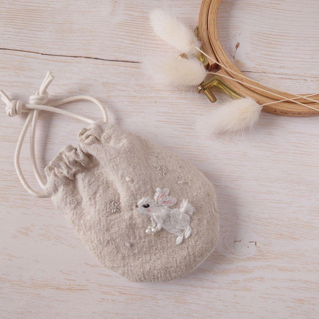 ちっちゃな巾着サシェ/詰替えタイプ/うさこと雪