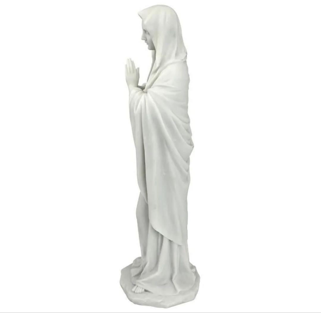 大理石風 聖母マリア像 彫像 彫刻高さ 約29ｃｍ キリスト教美術 カトリック