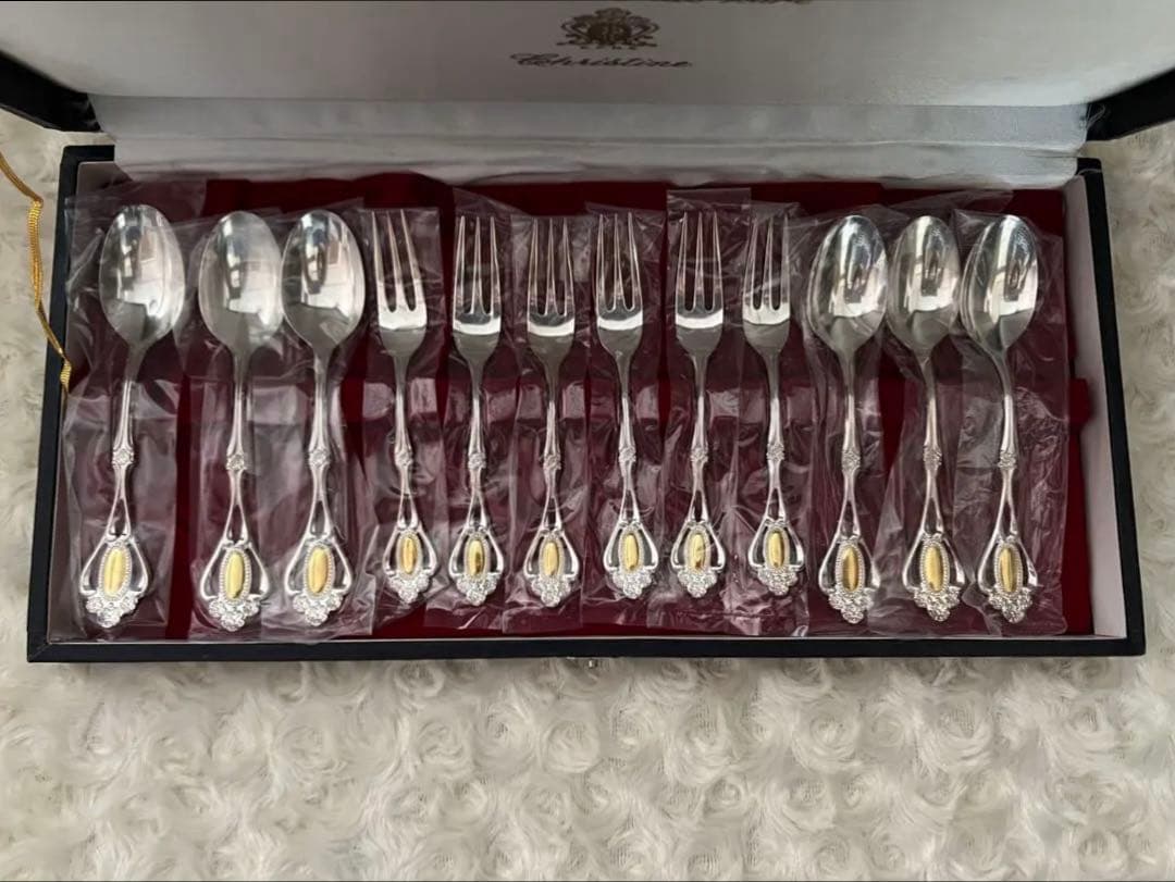 ノリタケ　カトラリーセット　クリスティーヌ　スプーン＆フォーク〈12本セット〉