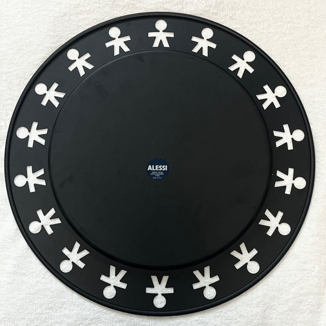 ❤️アレッシー♡ラウンドトレイ金属製黒色.径40♡未使用品