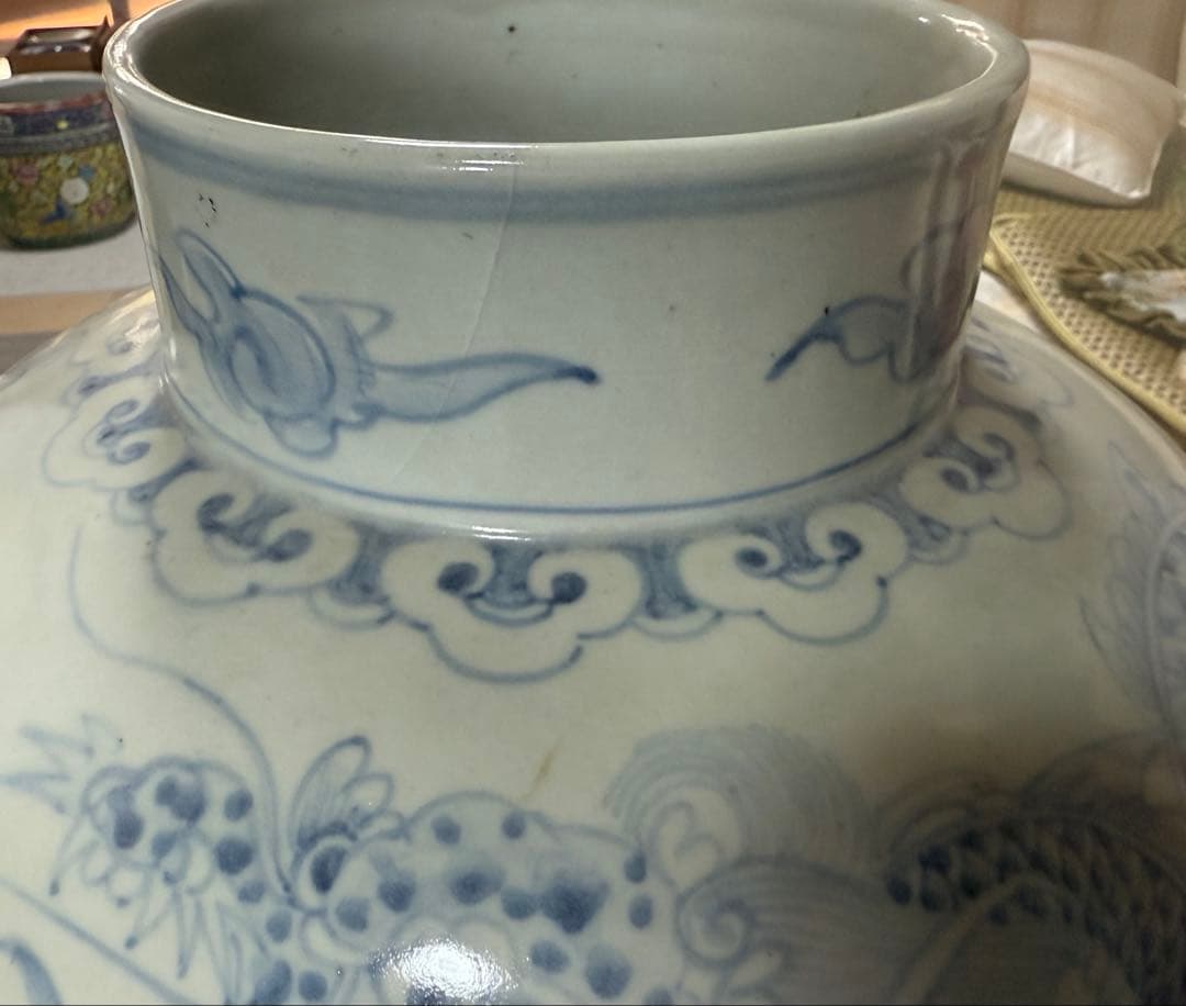 朝鮮 染付 龍紋大瓶 辺山 李朝龍紋大瓶うつし 送料込み250713 - メルカリ