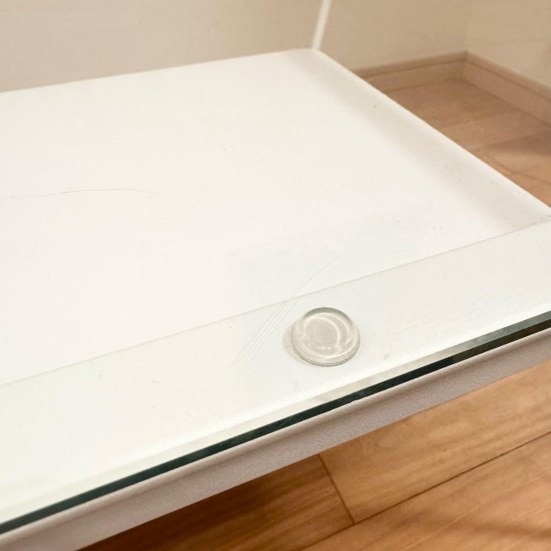 お値下げ★フランフラン メリオル ガラス テーブル L ホワイト ナチュラル