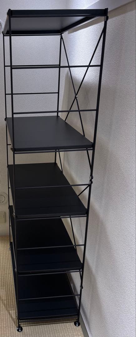 専用 無印スチールユニットシェルフ　スチール棚 ワイド大 特注ダークグレー×2台