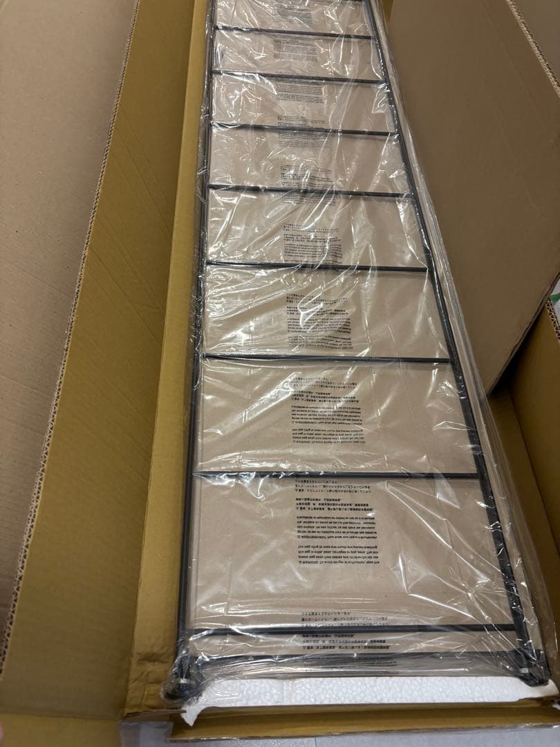 専用 無印スチールユニットシェルフ　スチール棚 ワイド大 特注ダークグレー×2台