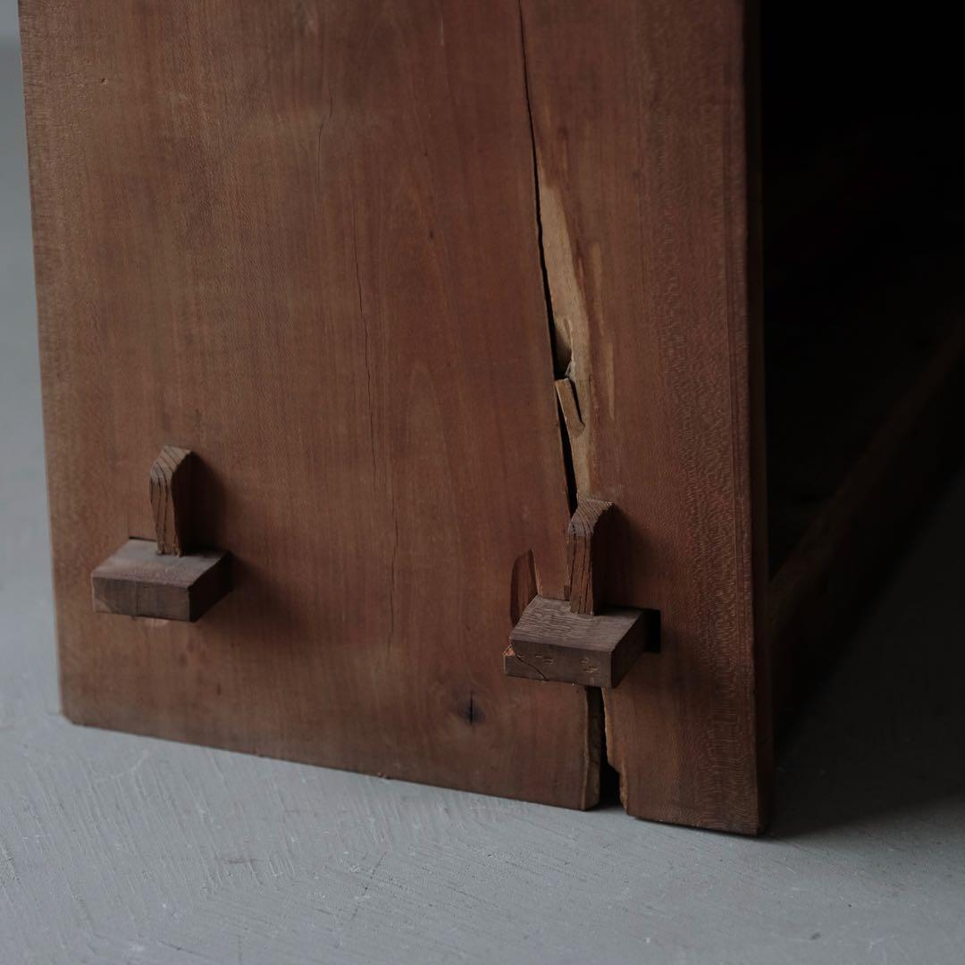 桜材 4段楔式本棚　陳列棚 収納棚 ブックシェルフ ラック 古家具 アンティーク