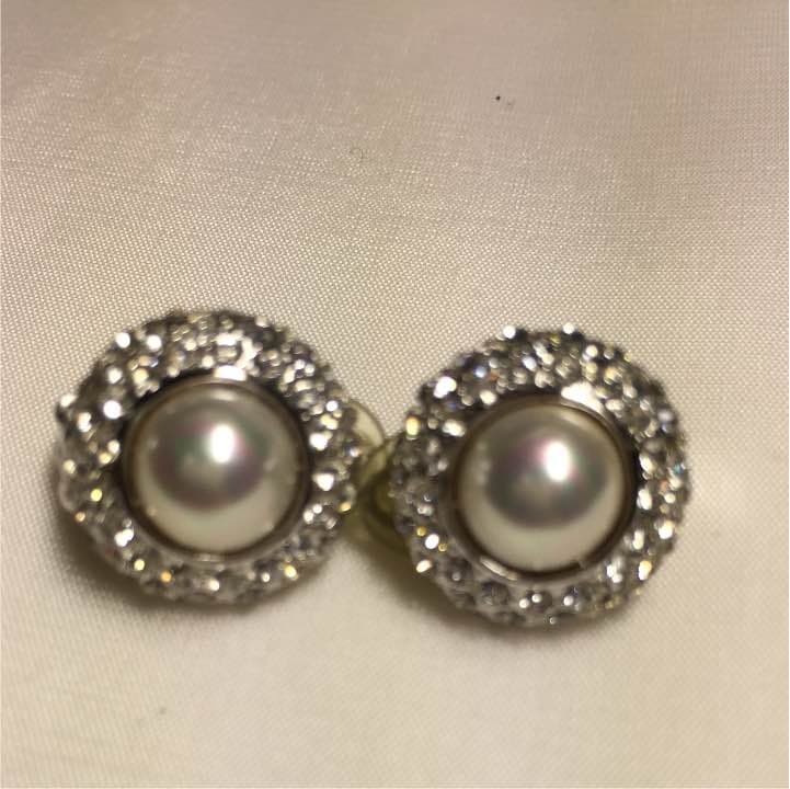 スワロフスキー&真珠イヤリング☆