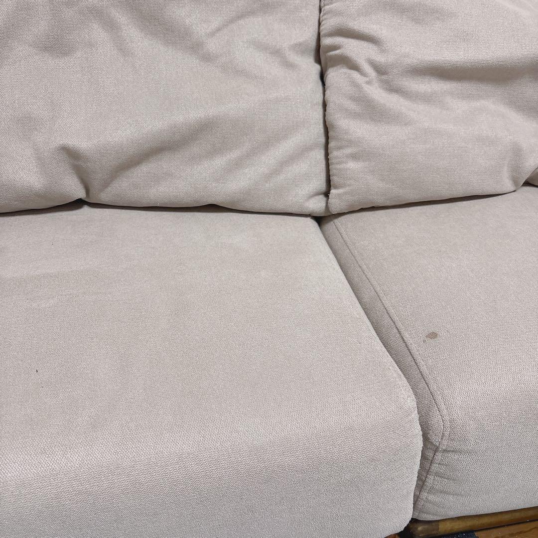 【1脚】Ivy 1人掛けローソファ ベージュ 2人用 一人暮らし