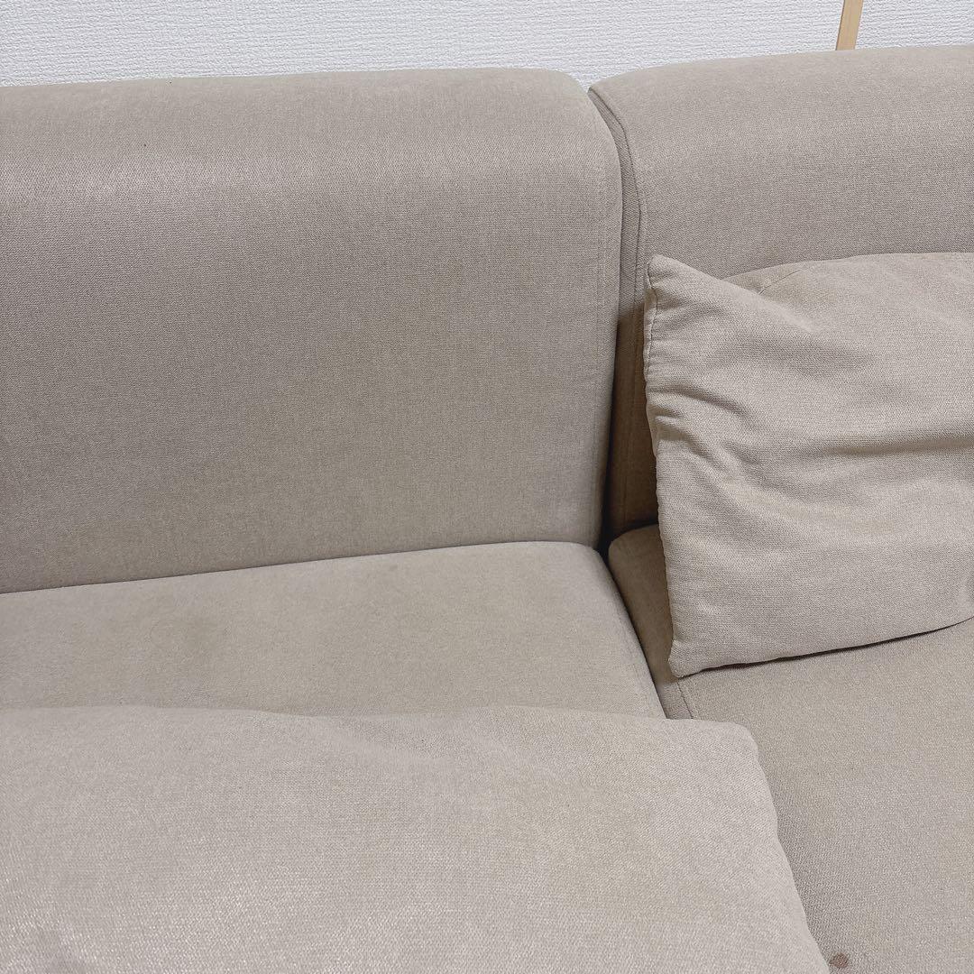 【1脚】Ivy 1人掛けローソファ ベージュ 2人用 一人暮らし