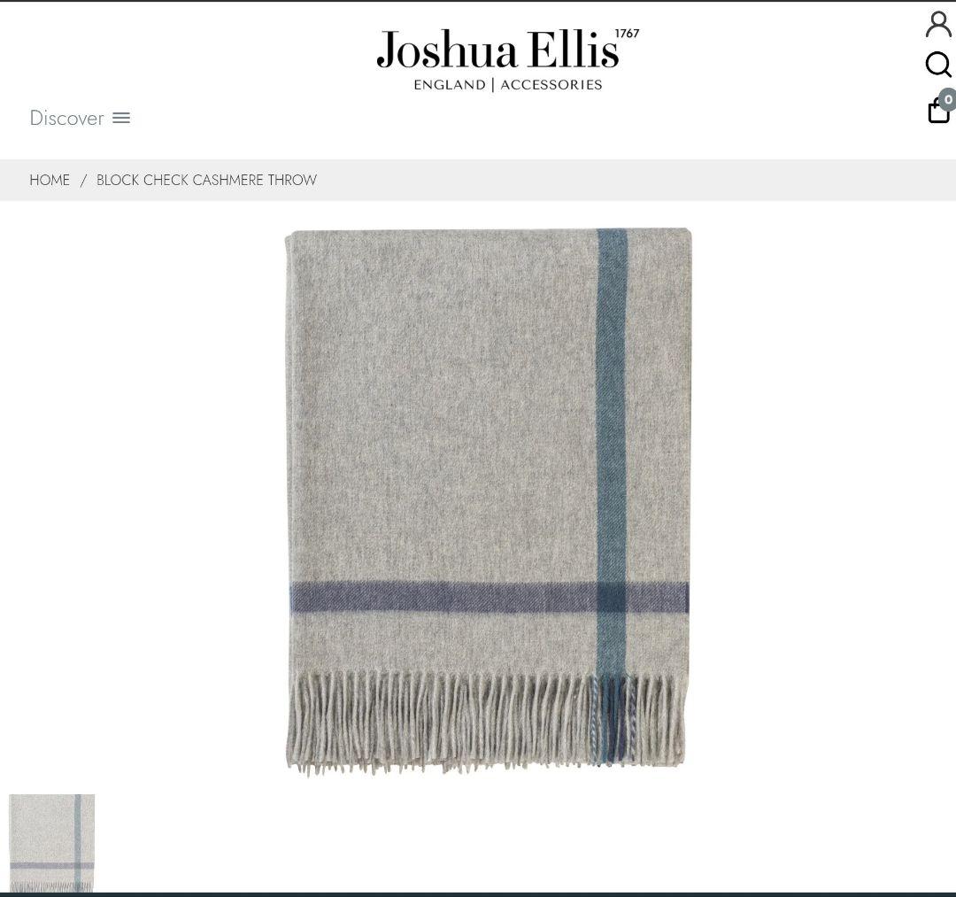 【新品未使用】ジョシュアエリス　カシミア　ブランケット　定価17万円　正規品