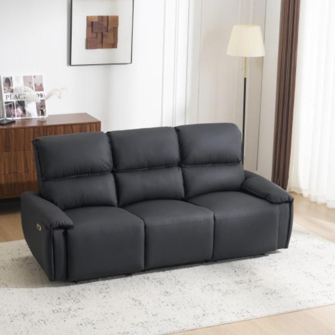 電動ソファ 三人掛け リクライニング USB+TypeC充電口付き 左右独立調節