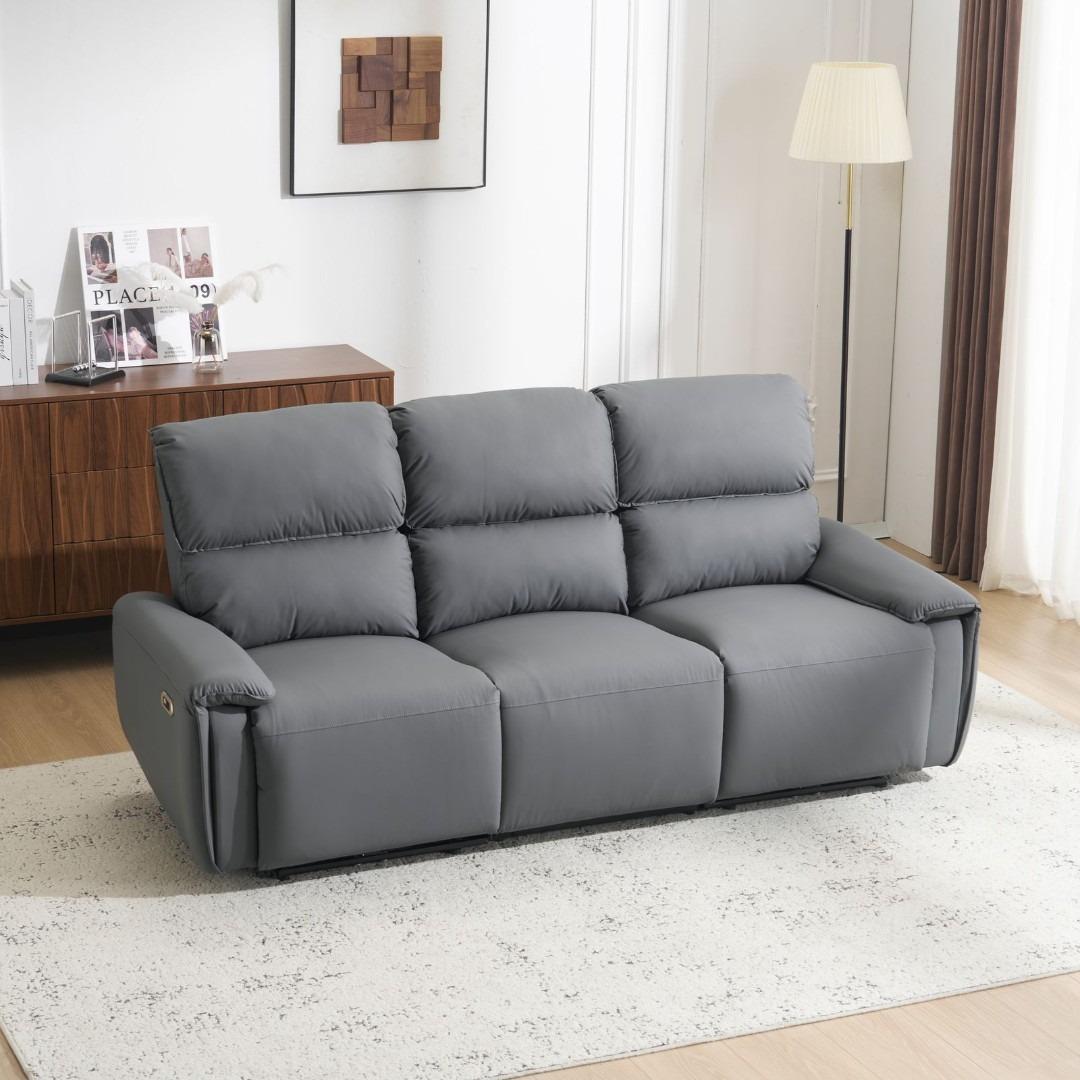 電動ソファ 三人掛け リクライニング USB+TypeC充電口付き 左右独立調節