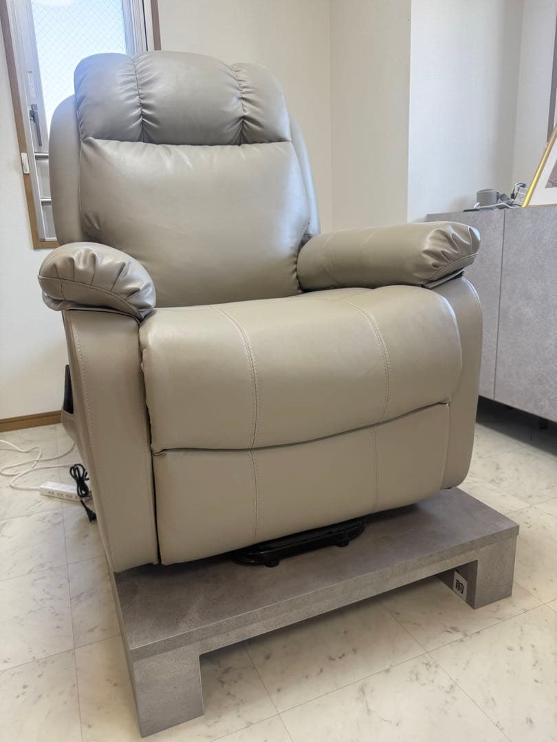 リクライニングチェアステージ(木製)モルタル風　カートなし