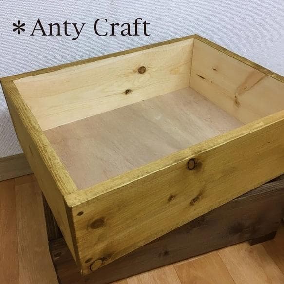 ハンドメイド木製チェスト 引き出し付き