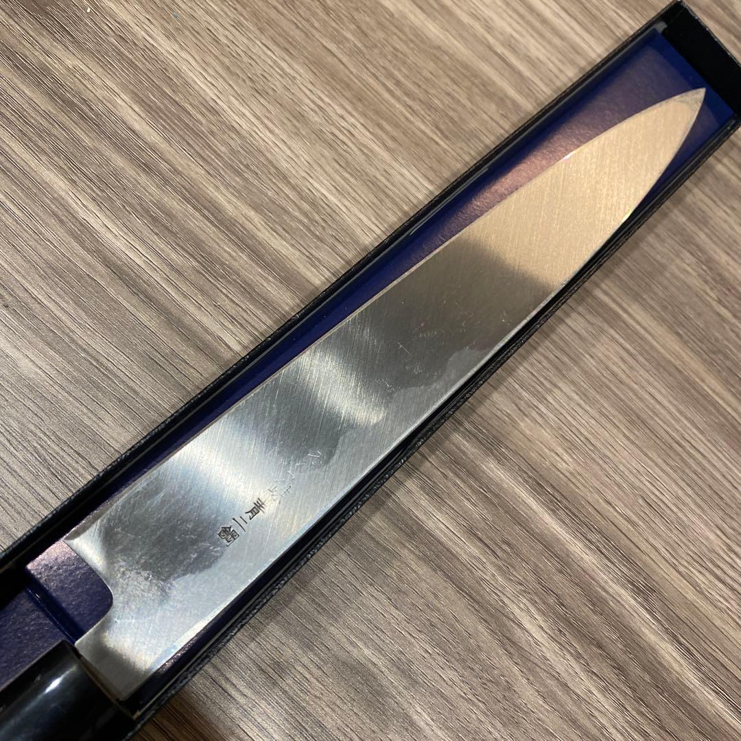 堺刃物守勝本鍛錬青紙2号柳刃包丁210ミリ水牛柄本霞研磨
