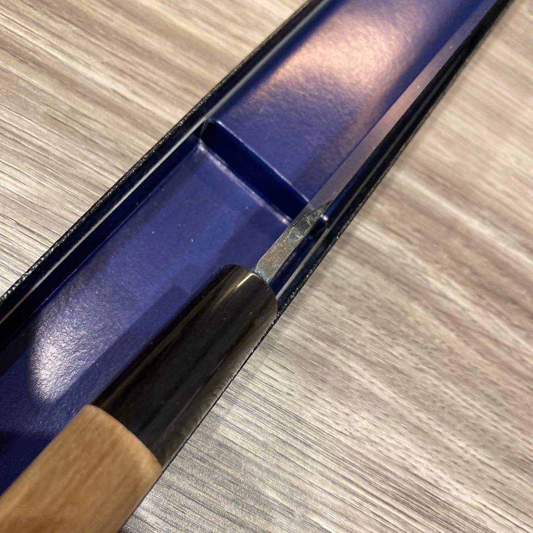 堺刃物守勝本鍛錬青紙2号柳刃包丁210ミリ水牛柄本霞研磨