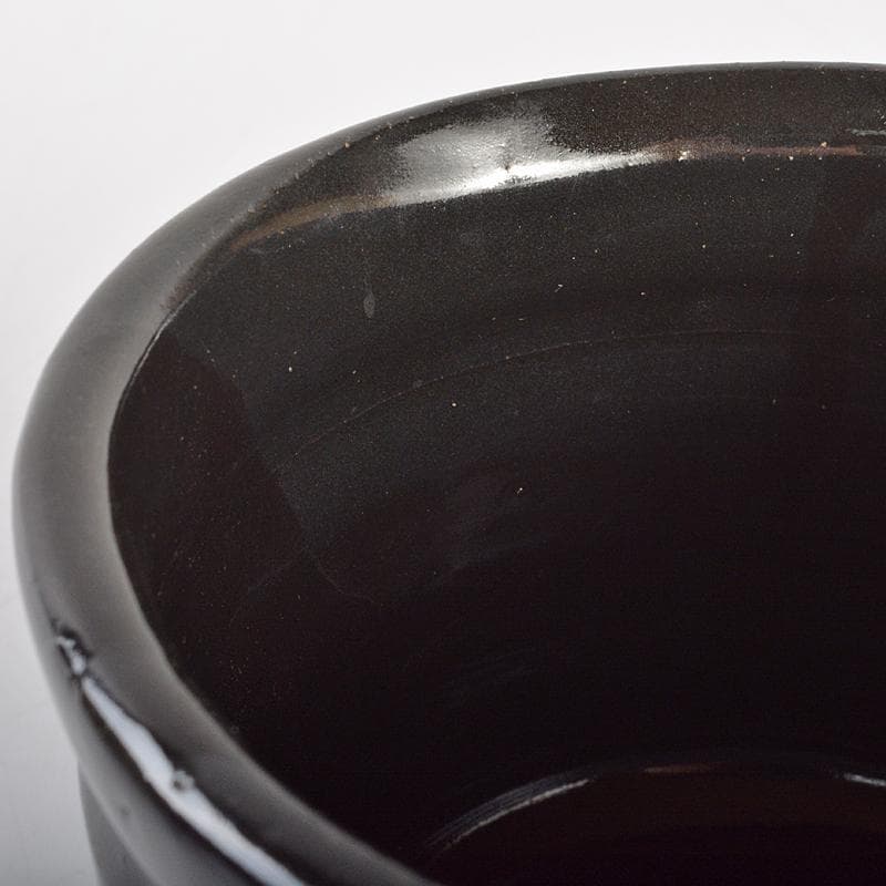 瀬戸焼 木村勝明（画仙斎白兎）作 染付 千寿老人文 筒茶碗 共箱 V