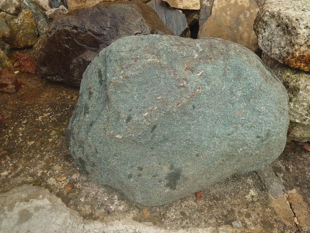青石 庭石 約120kg 鑑賞石 坪庭 天然石 庭園
