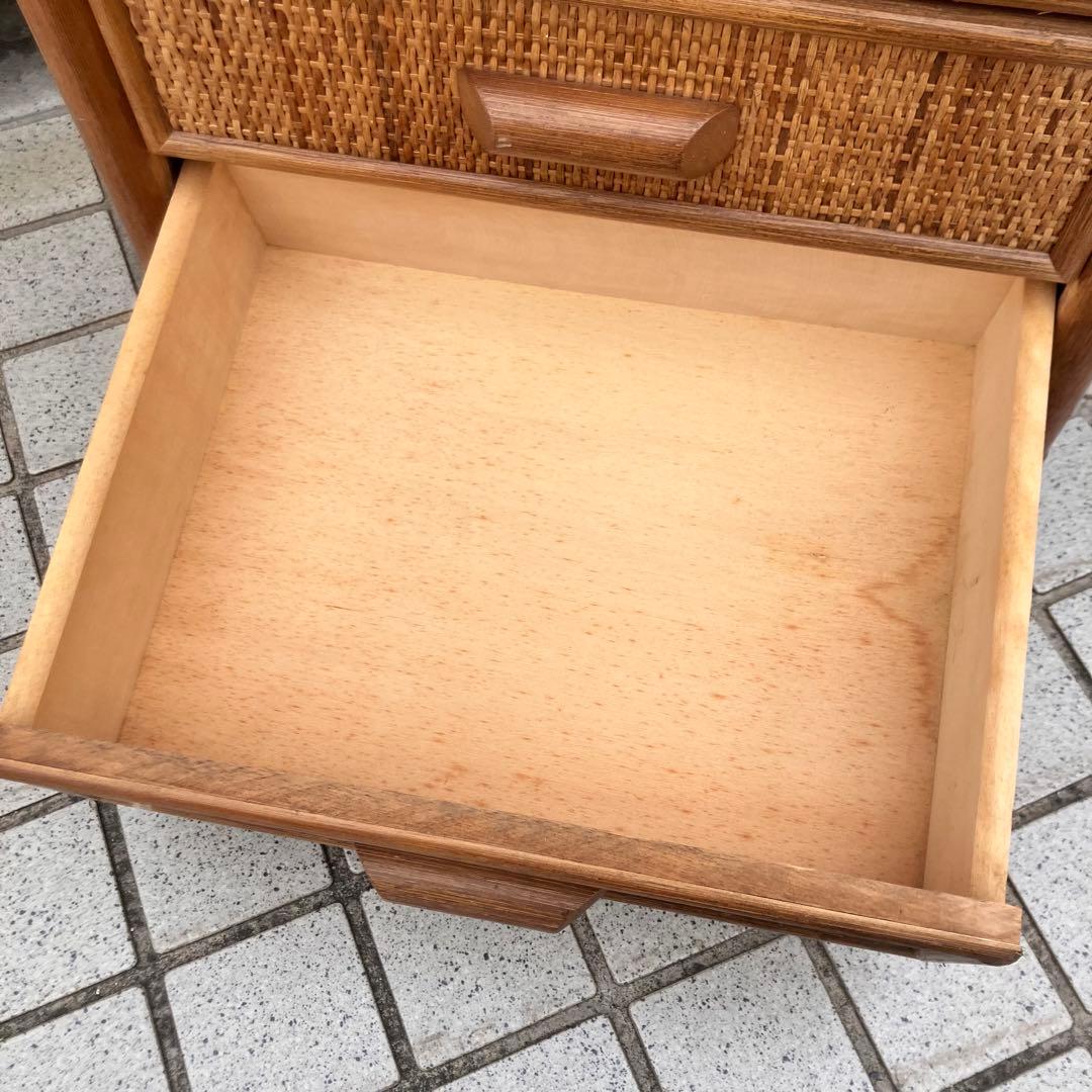 昭和レトロ アーチ型 ラタンラック シェルフ 飾り棚 ディスプレイ