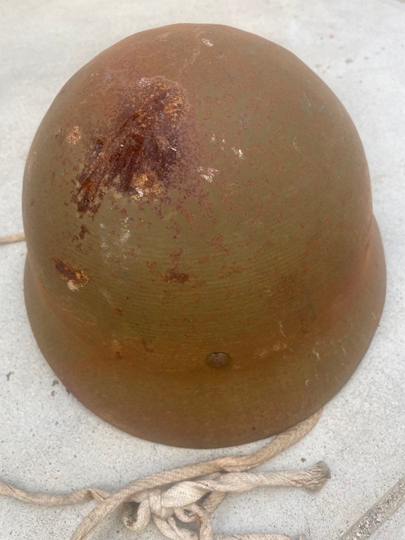 大日本帝国 旧日本軍 鉄兜 鉄帽 ヘルメット　ミリタリー　鉄帽覆　0.8kg