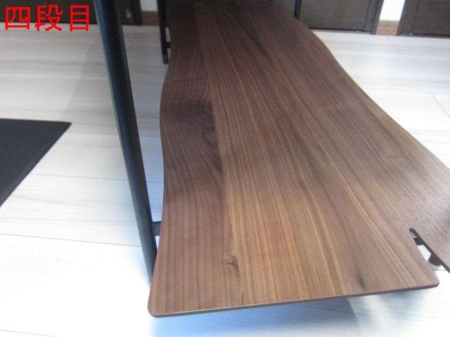 東谷 4段 オープンシェルフJPB-102 天然木ウォルナット/ スチール