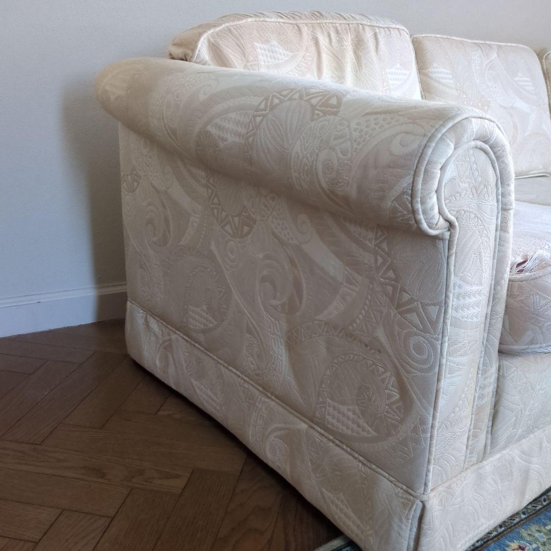 domani カリモク ソファ　三人掛けソファ　ドマーニ ソファー 白 ホワイト