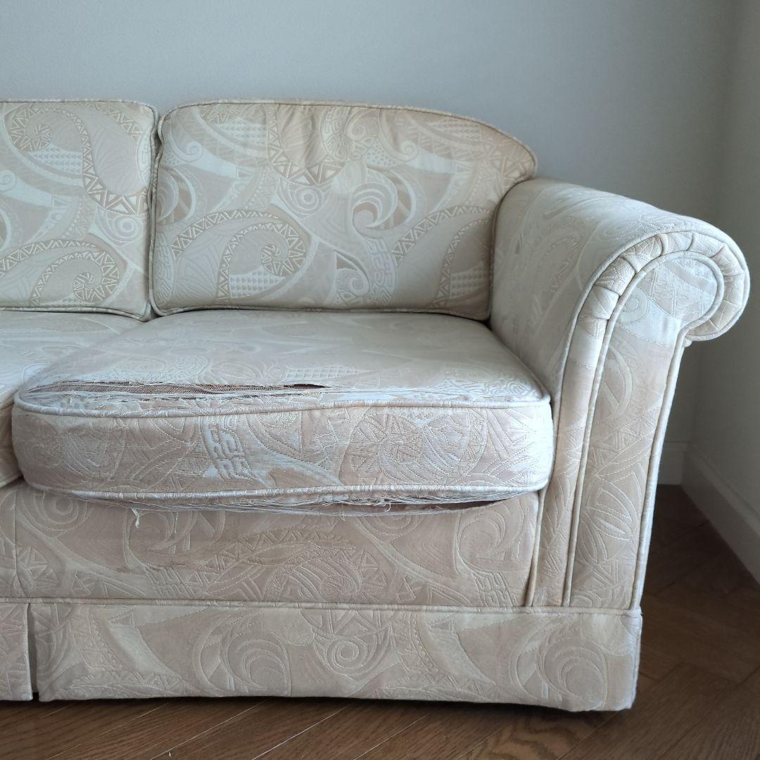 domani カリモク ソファ　三人掛けソファ　ドマーニ ソファー 白 ホワイト