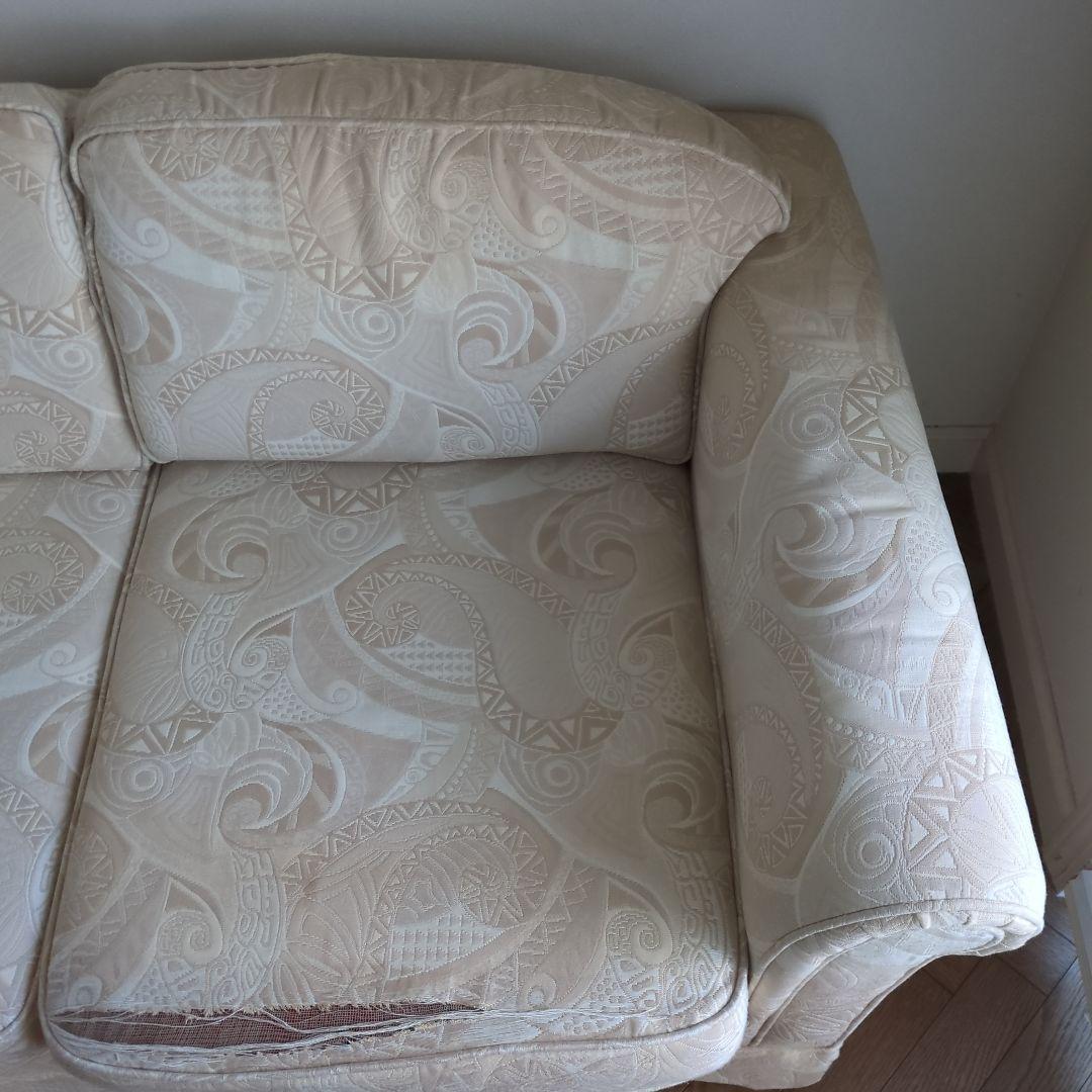 domani カリモク ソファ　三人掛けソファ　ドマーニ ソファー 白 ホワイト