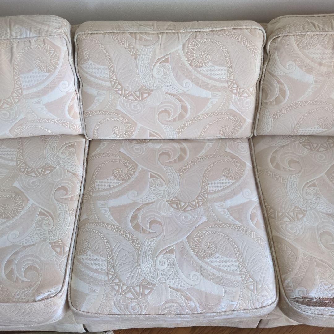 domani カリモク ソファ　三人掛けソファ　ドマーニ ソファー 白 ホワイト