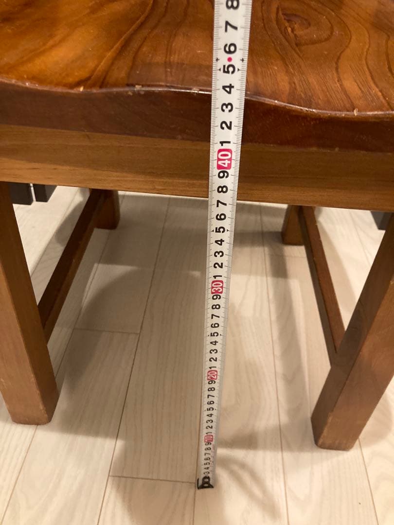 アンティーク　ビンテージ　木製ブラウンチェア 背もたれ3段　1脚