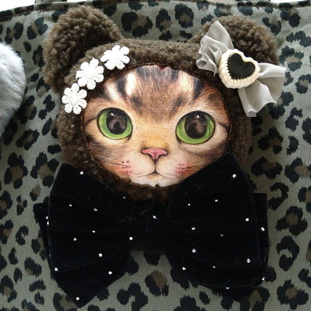 ゆ*ら様 コヤンイサムチョン☆横長トートバッグ ヒョウ柄＆ボアキルト