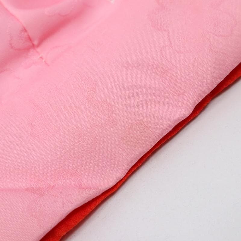 洗える♪七五三女の子＊子供着物＋襦袢セット 花束 ピンク 化繊 お祝着 9RM2