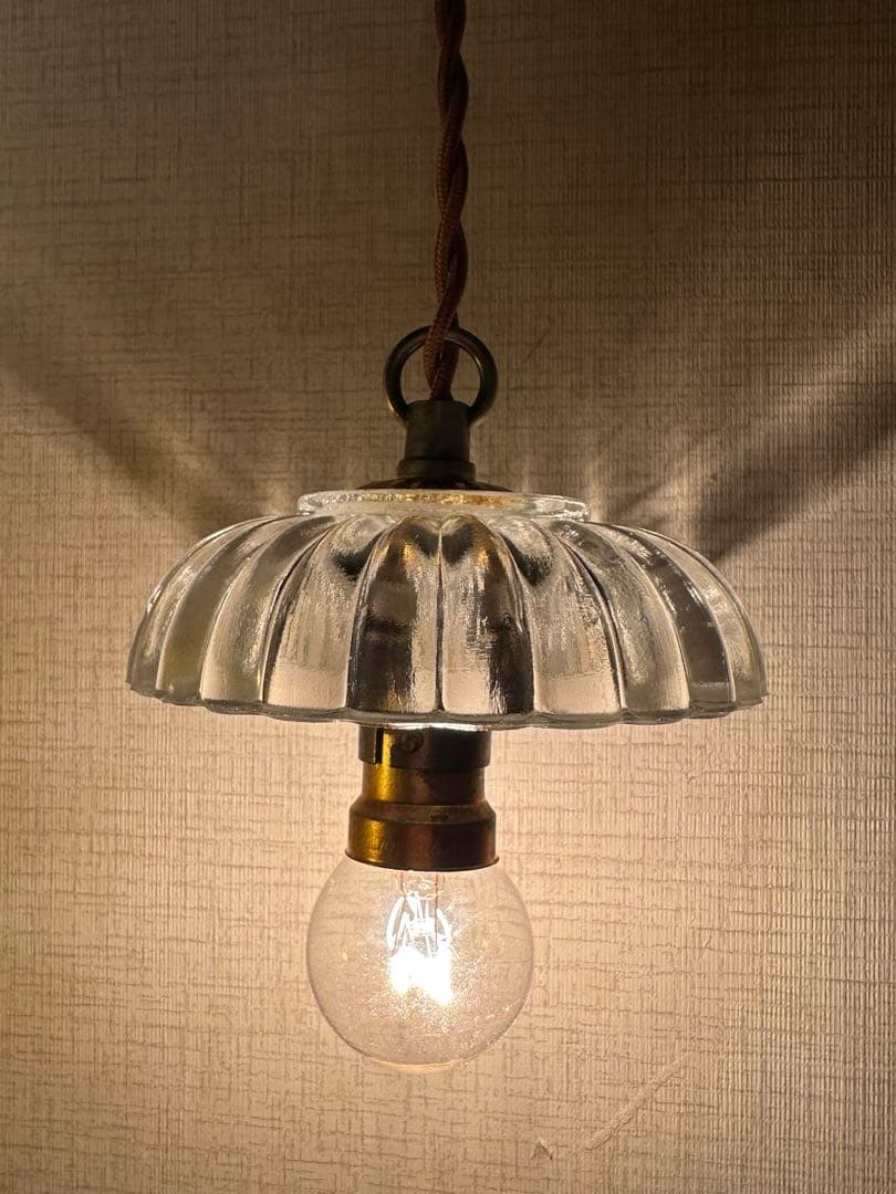 1920年代 フランス アンティーク とても大きな可愛いお花のアトリエランプ＊