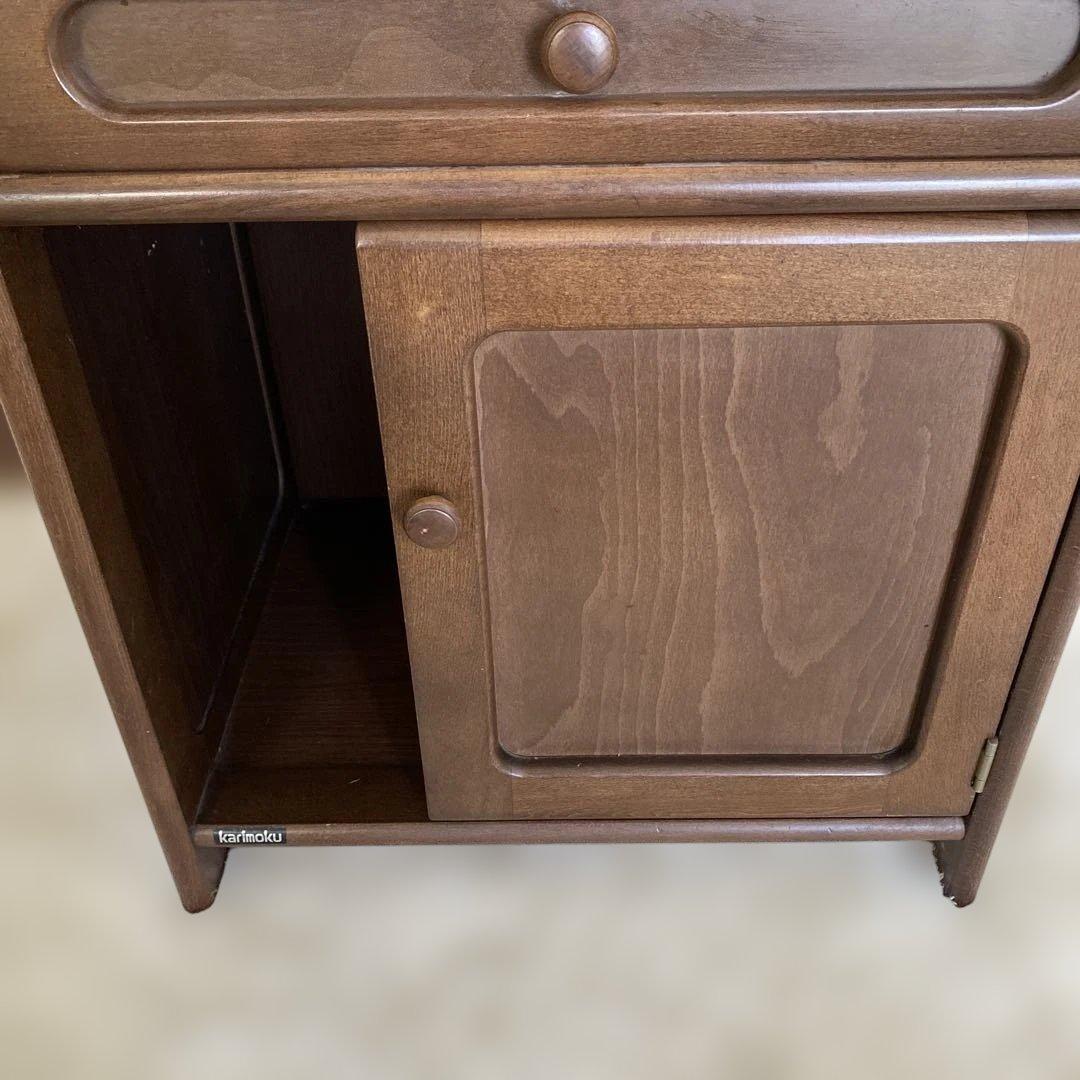 karimoku カリモク　電話台　コンセント付き　オールド
