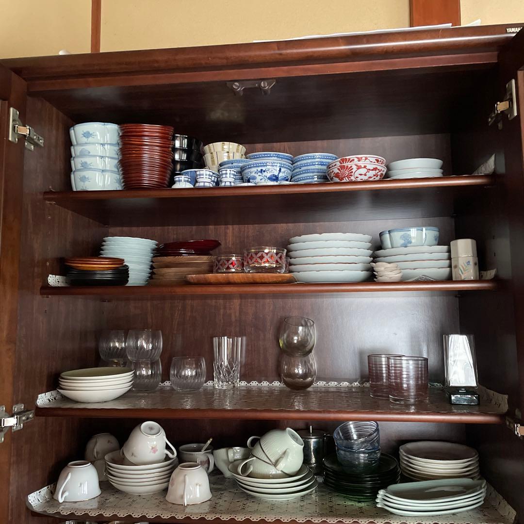 YAMAHA 食器棚　ガラス扉　昭和レトロ ヤマハの家具　ヴィンテージ家具
