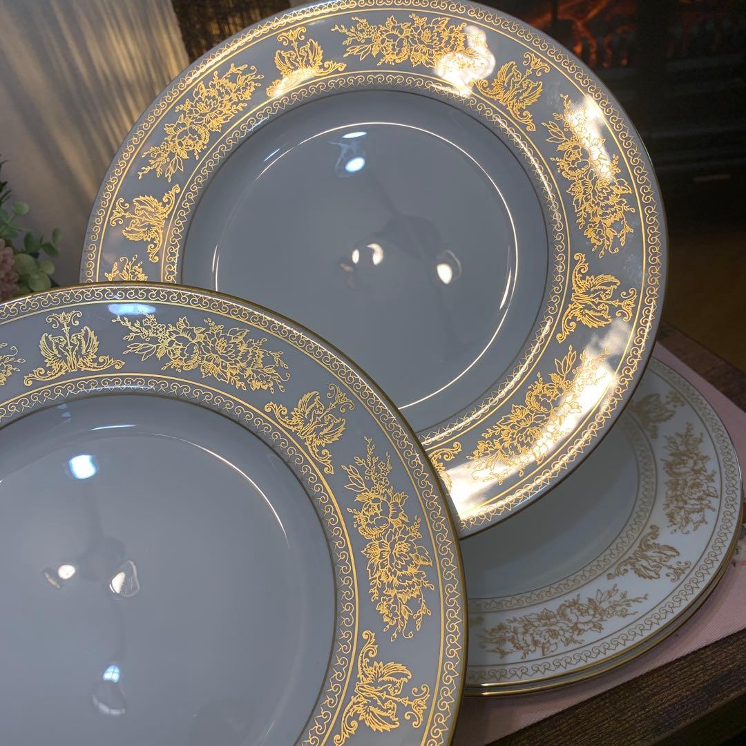 希少　ウェッジウッド ゴールド　コロンビア　22.5cm ディナープレート4枚