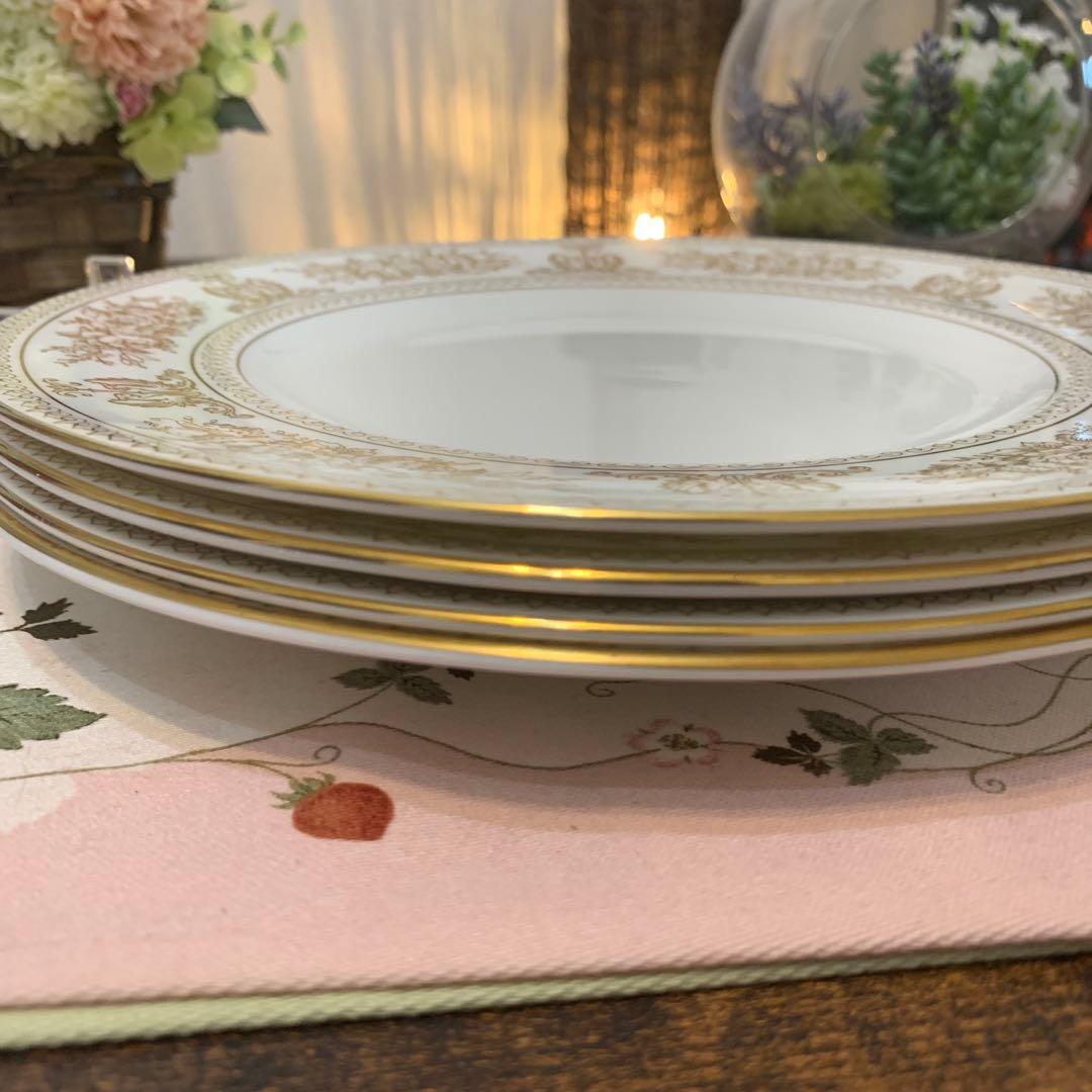 希少　ウェッジウッド ゴールド　コロンビア　22.5cm ディナープレート4枚