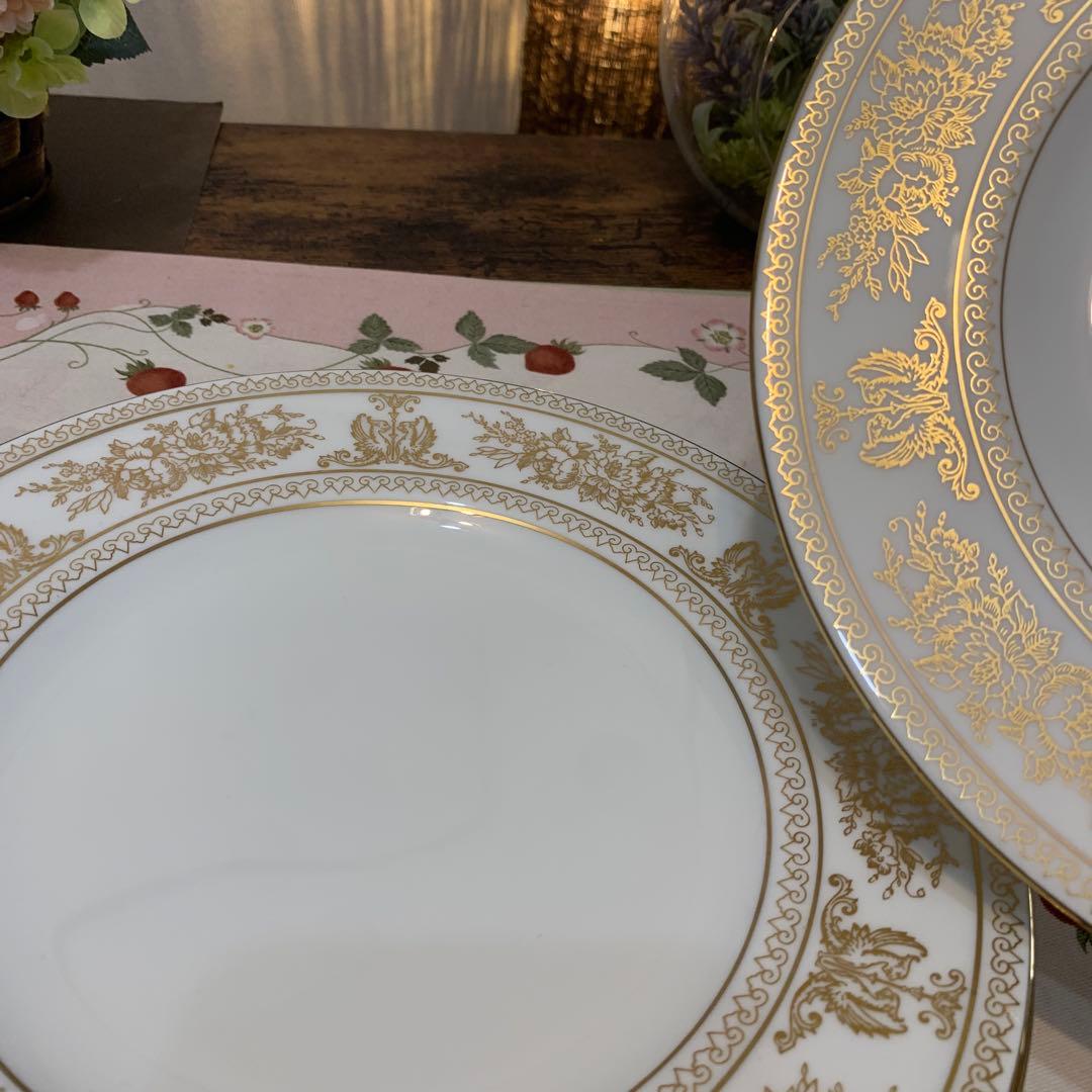 希少　ウェッジウッド ゴールド　コロンビア　22.5cm ディナープレート4枚