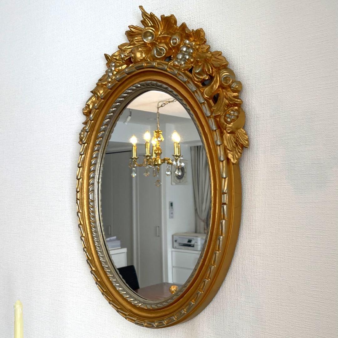 ⭐︎美品⭐︎イタリア製 アンティーク調 ウォールミラー