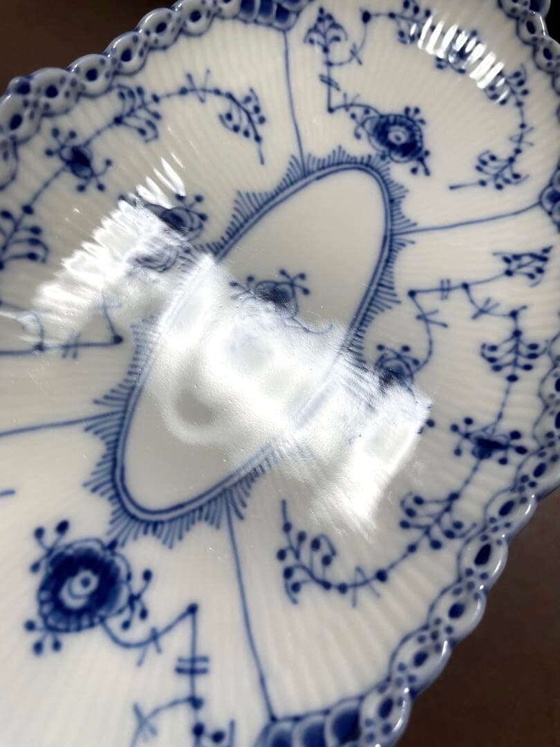 専用◇ ロイヤルコペンハーゲンブルーフルーテッドハーフレースピックルディッシュB