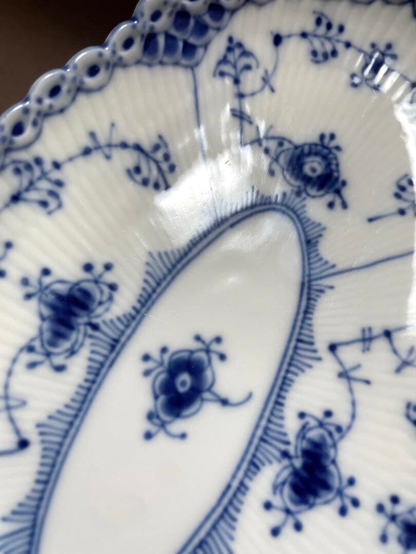 専用◇ ロイヤルコペンハーゲンブルーフルーテッドハーフレースピックルディッシュB