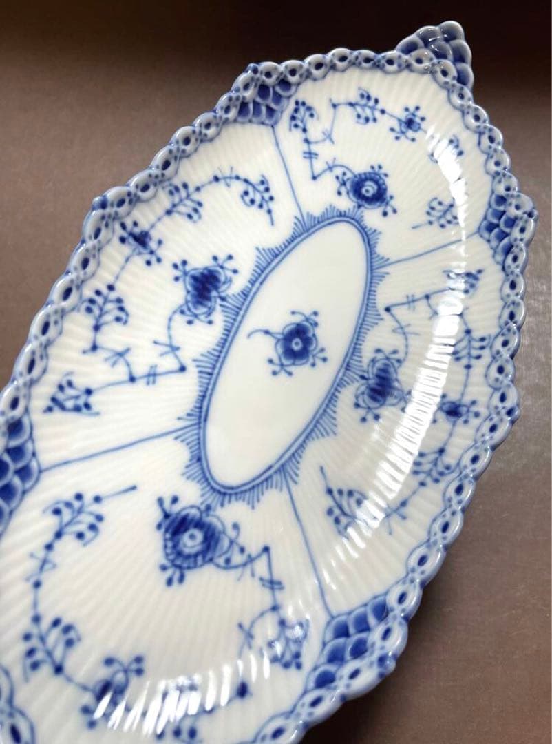 専用◇ ロイヤルコペンハーゲンブルーフルーテッドハーフレースピックルディッシュB