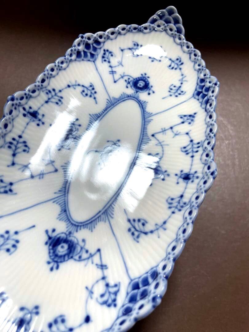 専用◇ ロイヤルコペンハーゲンブルーフルーテッドハーフレースピックルディッシュB