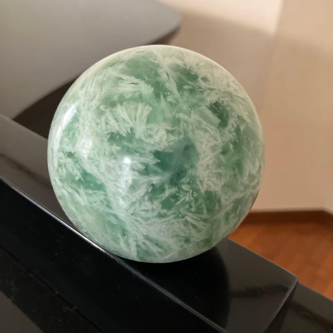 kdashさま専用大！エンジェルフェザーフローライト　スフィア　天然石置物