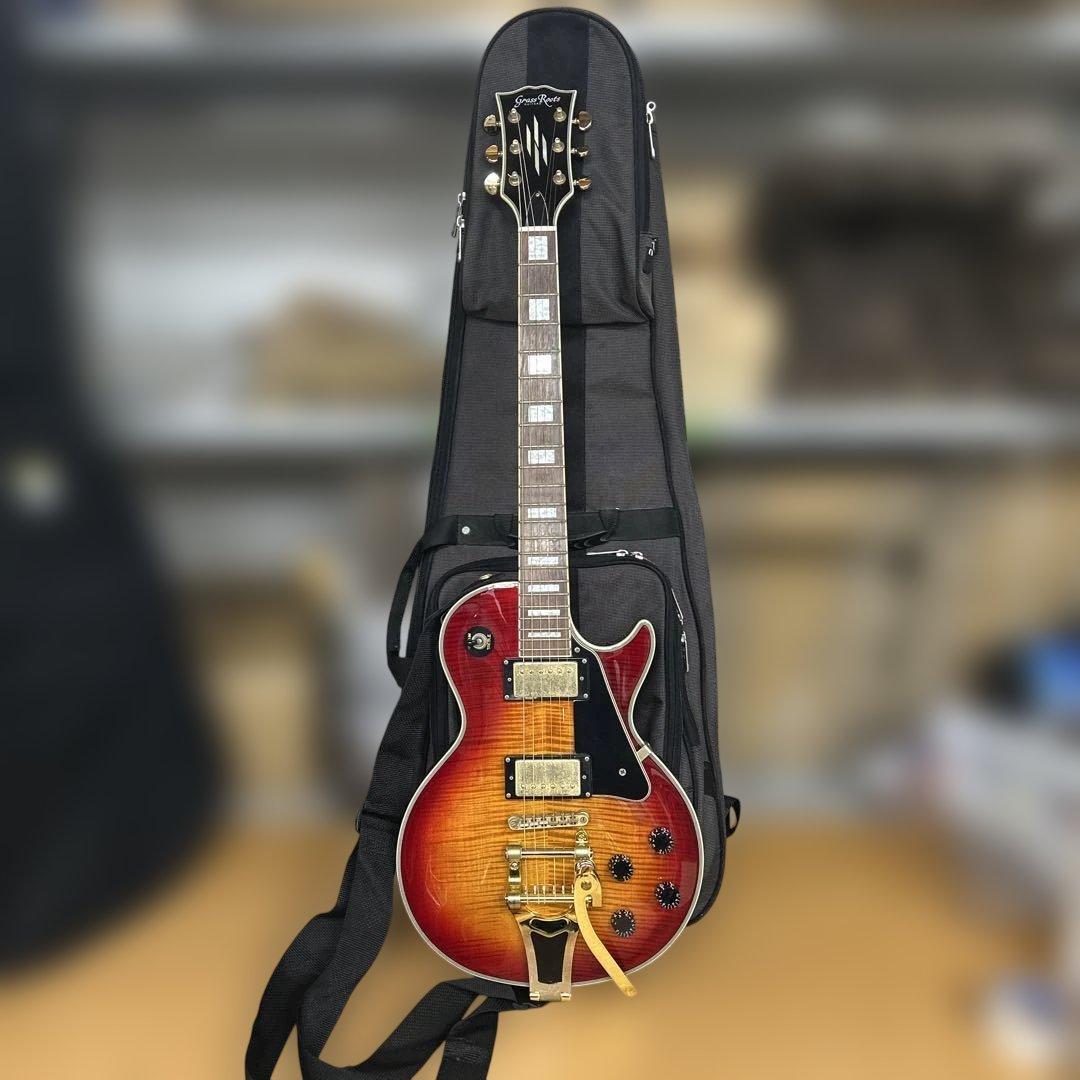 HRK14 Grass Roots G-LP-55C レスポールカスタムタイプ Grass Roots G-LP-55C グラスルーツ エレキギター 社外ソフトケース