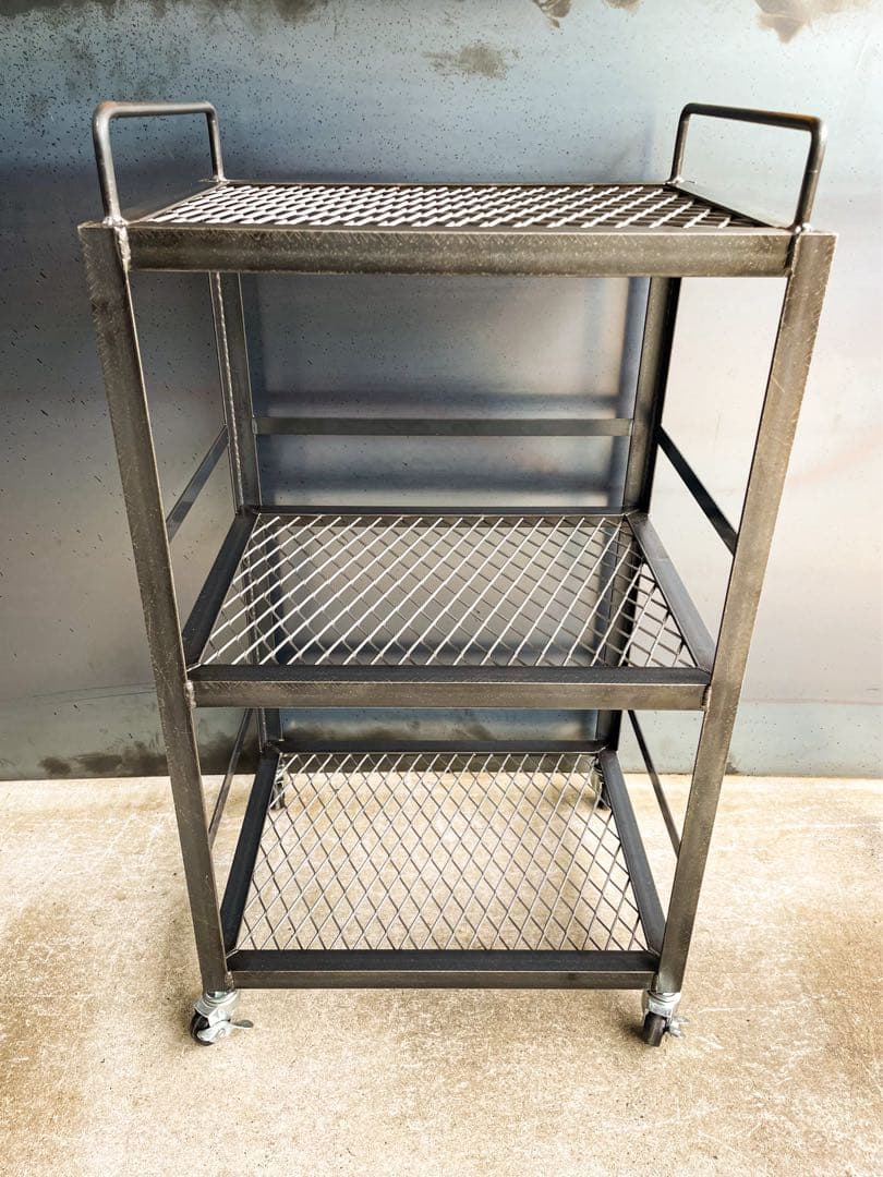 アイアンキッチンワゴンC キャスター付　キッチンカート　アイアン家具