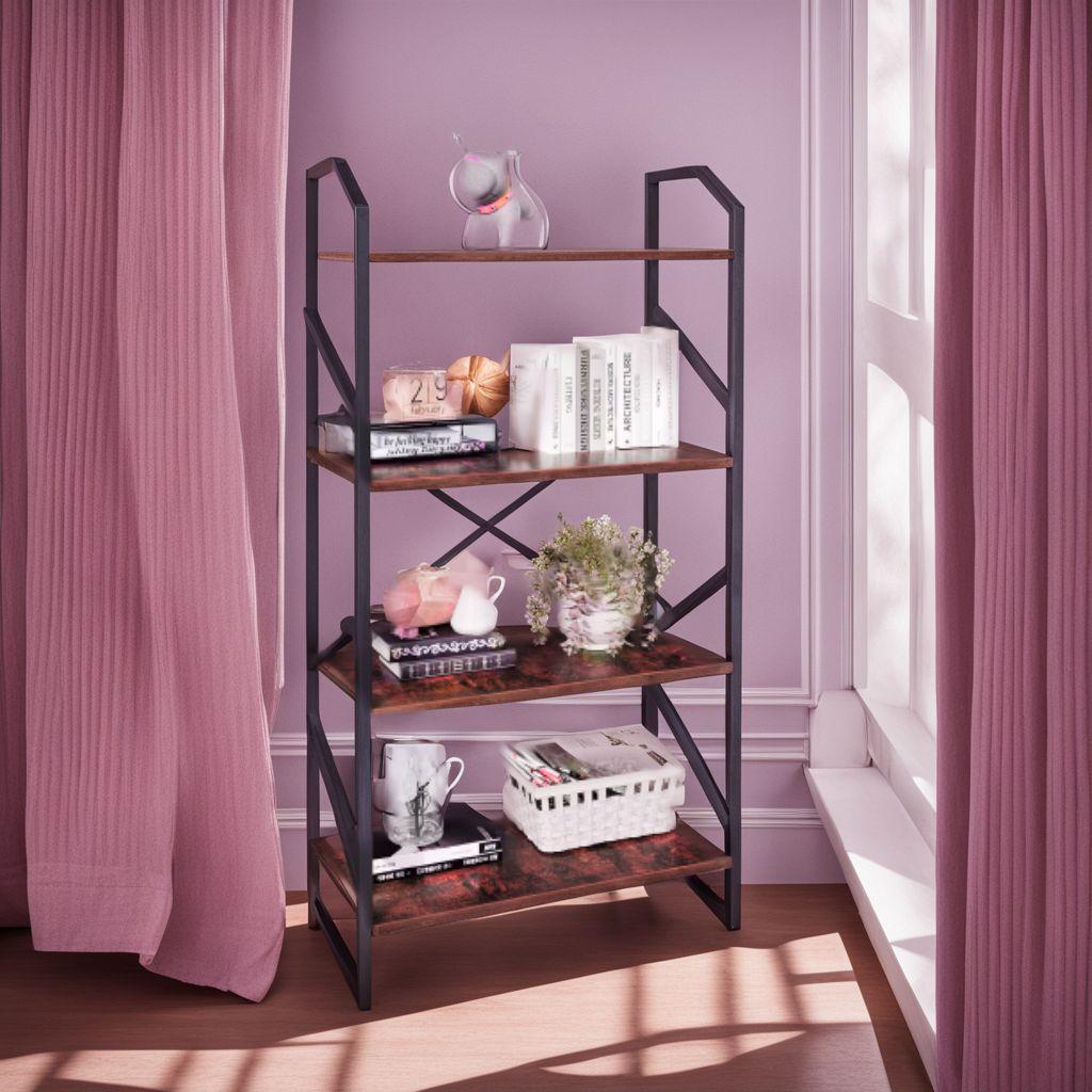 モダンデザインと耐久性を兼ね備えた多機能収納　4段　ラック