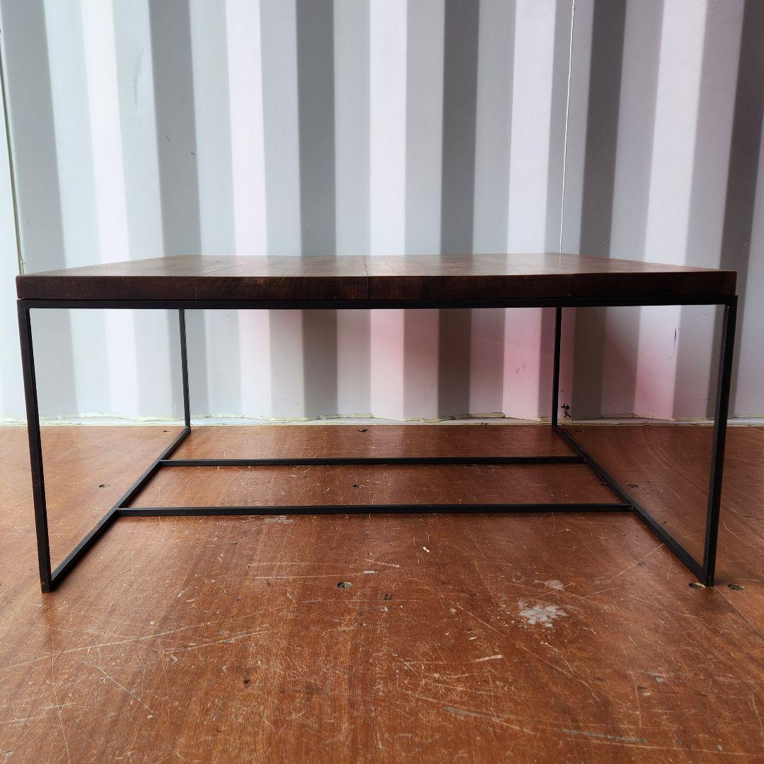 オーダー家具　無垢材　アイアン　ローテーブル　センターテーブル　75cm